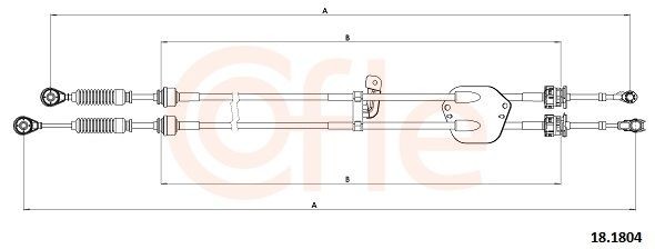 COFLE 18.1804 Cable, manual transmission YARIS 1.0 (SCP10_) 65 PS Petrol 2005