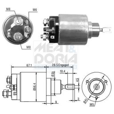 MEAT & DORIA Starter solenoid Article number: 46138 cheaply