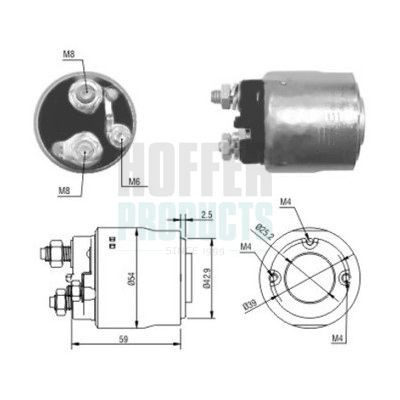 HOFFER Starter solenoid Article number: 6646084 cheaply