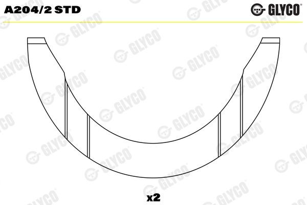 GLYCO A204/2 STD Thrust Washer, crankshaft 110/127 2.5 TD 4x4 86 PS Diesel 1990