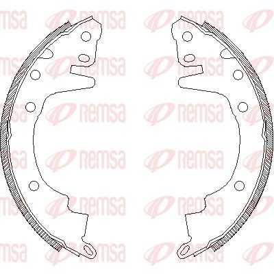 REMSA Brake Shoe Set Article number: 4369.00 cheaply
