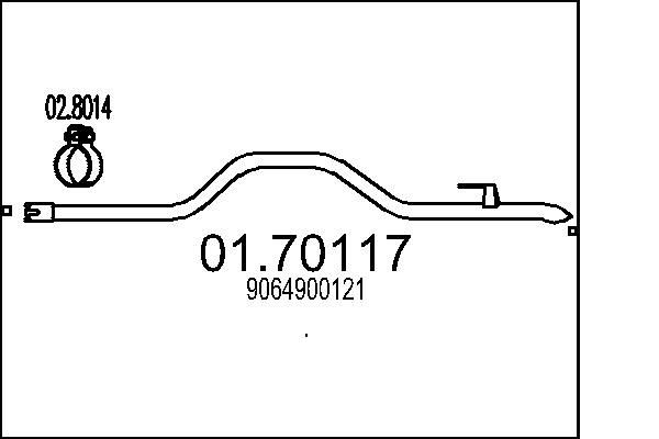 MTS Exhaust Pipe Article number: 01.70117 cheaply