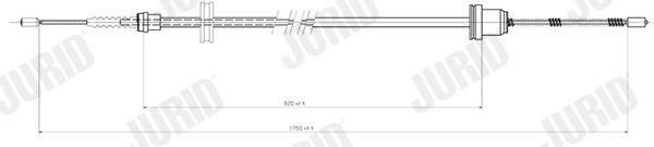 JURID Hand brake cable Article number: 431116J cheaply