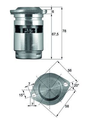 MAHLE ORIGINAL Termostat, oliekøling Varenummer: TO 1 83 billige
