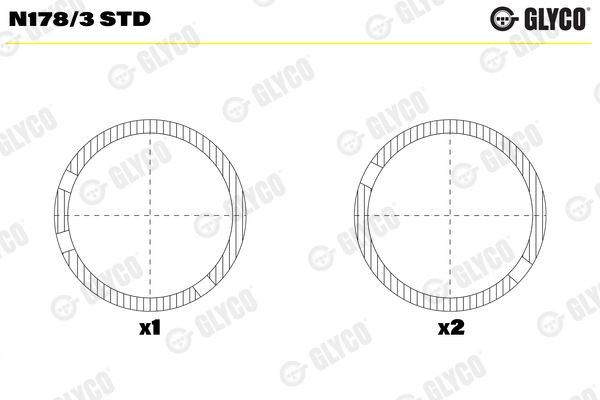 GLYCO N178/3 STD Camshaft Bushes PICKUP 2.5 TD 4WD 84 PS Diesel 2002