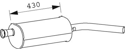 DINEX Rear silencer Article number: 66367 cheaply