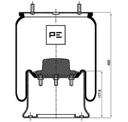 PETERS ENNEPETAL 084.197-71A Boot, air suspension DELTA 1.6 GT i.e. 90 PS Petrol 1994