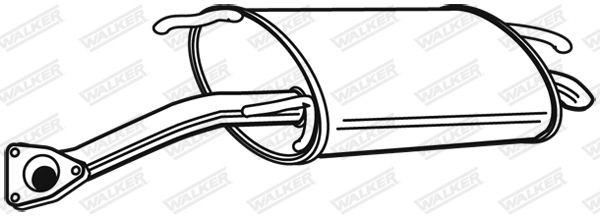 WALKER Rear silencer Article number: 22334 cheaply