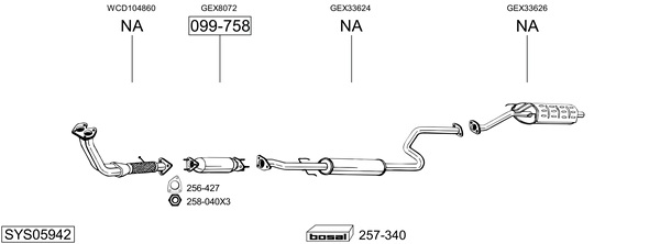BOSAL Rear silencer Article number: 278-453 cheaply