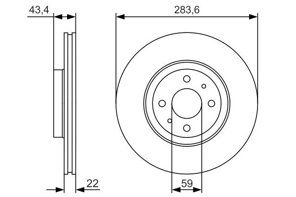 BOSCH Brake disc Article number: 0 986 479 S01 cheaply
