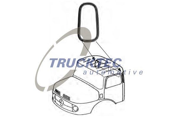 TRUCKTEC AUTOMOTIVE Pynte- / beskyttelsesliste, siderude Varenummer: 01.50.003 billige