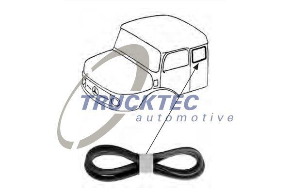 TRUCKTEC AUTOMOTIVE Pynte- / beskyttelsesliste, siderude Varenummer: 01.50.004 billige