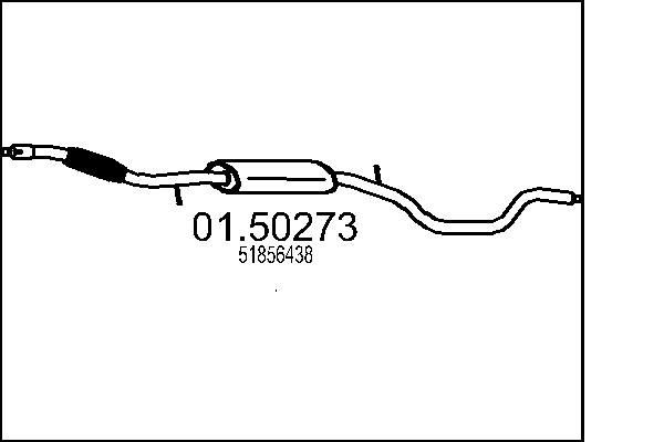 MTS Middle silencer Article number: 01.50273 cheaply