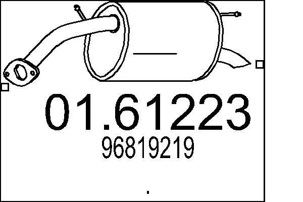 MTS Rear silencer Article number: 01.61223 cheaply