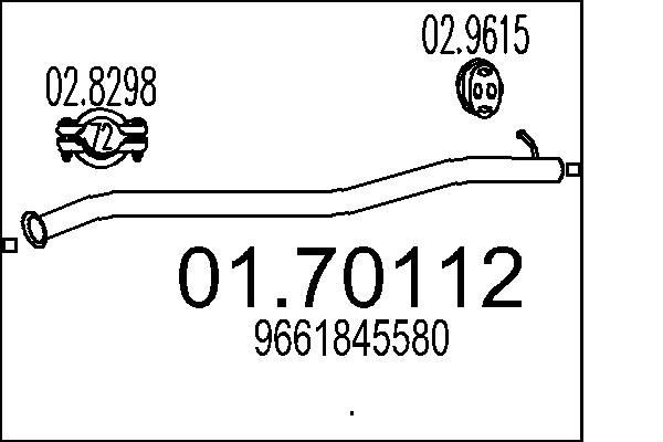 MTS Exhaust Pipe Article number: 01.70112 cheaply
