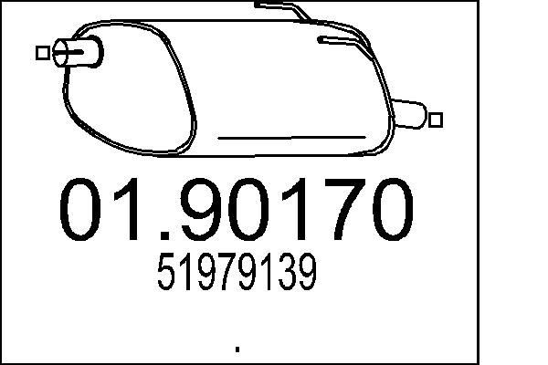 MTS Rear silencer Article number: 01.90170 cheaply