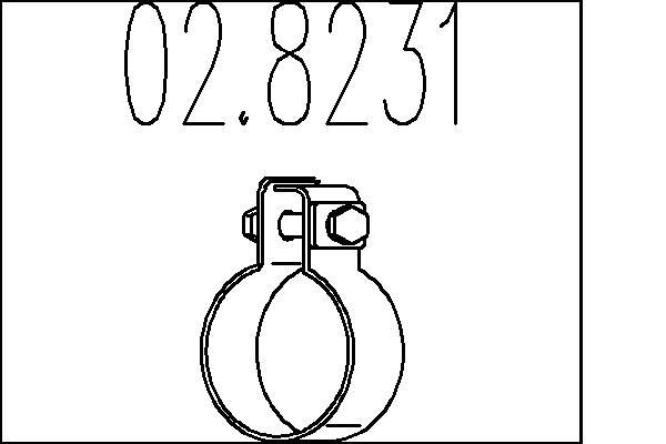 MTS Exhaust clamp Article number: 02.8220 cheaply