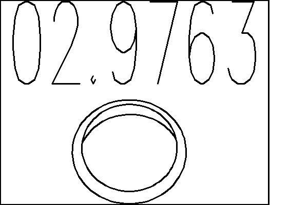 MTS Seal, exhaust pipe Article number: 02.9763 cheaply