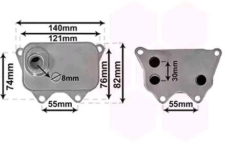 VAN WEZEL Engine oil cooler Article number: 03013704 cheaply
