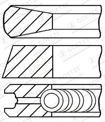 GOETZE ENGINE Piston Ring Kit Article number: 08-421600-10 cheaply