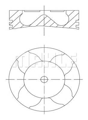 MAHLE ORIGINAL Piston Article number: 081 PI 00103 001 cheaply