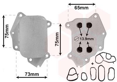 VAN WEZEL Engine oil cooler Article number: 09013700 cheaply