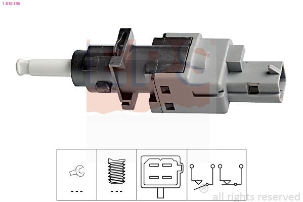EPS 1.810.196 Switch, clutch control (cruise control) DUCATO 2.8 JTD 128 PS Diesel 2002