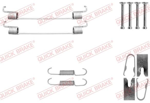 KAWE 105-0040 Kit accessori, Ganasce freno FIESTA 1.1 Ti-VCT 86 CV Benzina