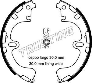 TRUSTING Brake Shoe Set Article number: 115.303 cheaply