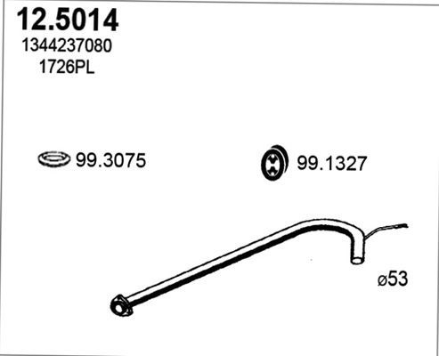 ASSO Exhaust Pipe Article number: 12.5014 cheaply