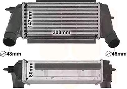 VAN WEZEL Intercooler Article number: 18014702 cheaply