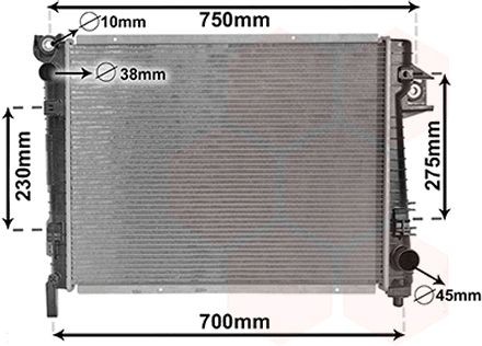 VAN WEZEL Engine radiator Article number: 20012702 cheaply
