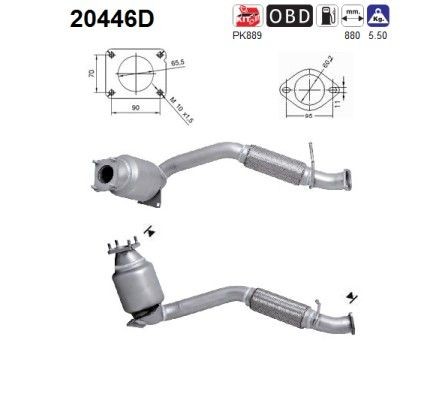 AS Catalytic converter Article number: 20446D cheaply