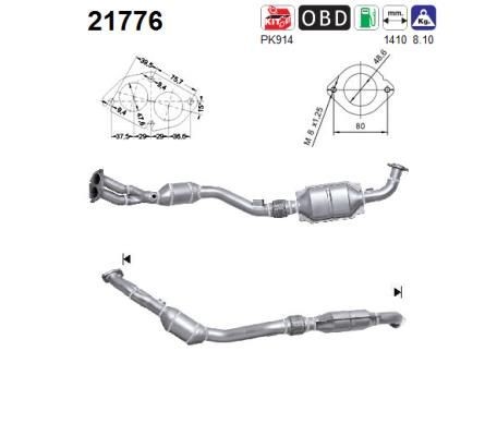 AS Catalytic converter Article number: 21776 cheaply
