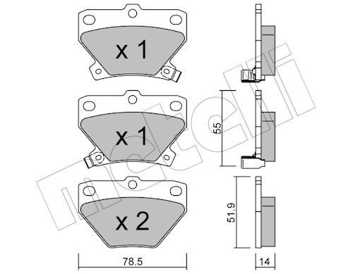 METELLI Piduriklotsid Artikli number: 22-0424-0 soodsalt