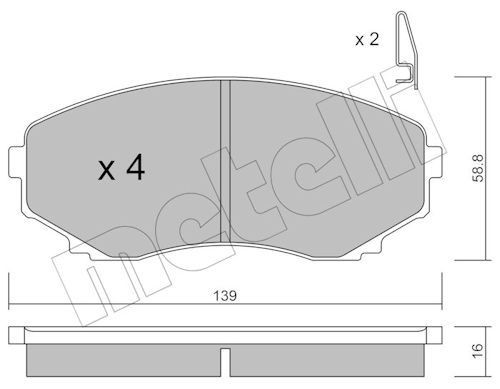 METELLI Brake pad set Article number: 22-0477-0 cheaply