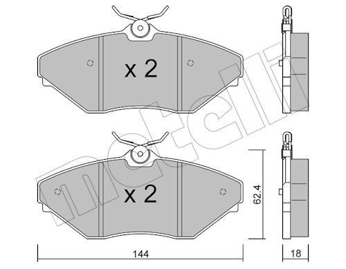 METELLI Brake pad set Article number: 22-0887-0 cheaply