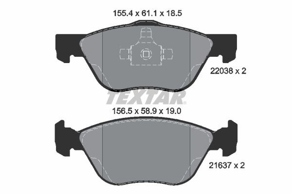 TEXTAR Brake pad set Article number: 2203801 cheaply