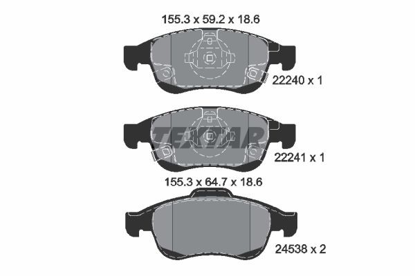 TEXTAR Piduriklotsid Artikli number: 2224001 soodsalt