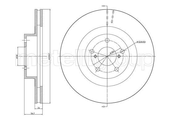 METELLI Brake disc Article number: 23-1132C cheaply