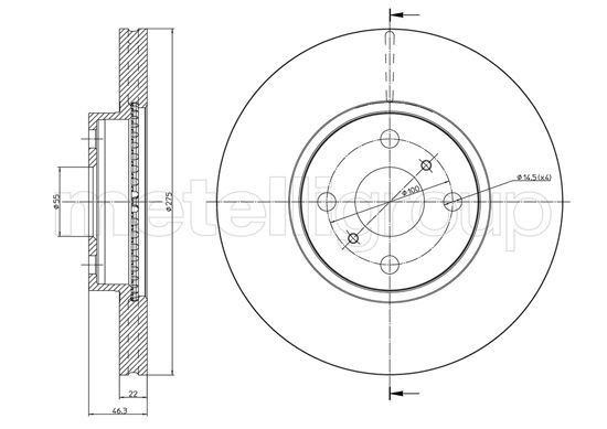 METELLI Brake disc Article number: 23-1215C cheaply