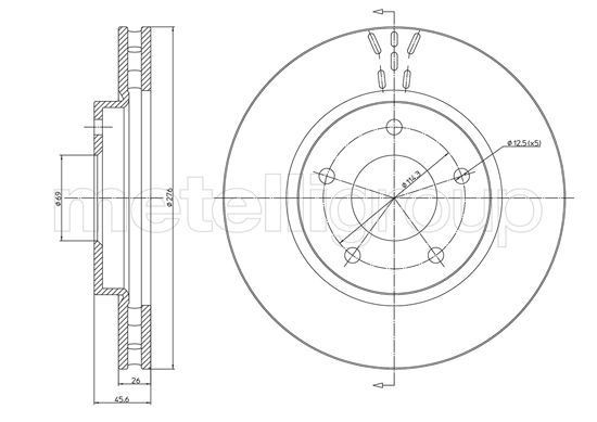 METELLI Brake disc Article number: 23-1269C cheaply