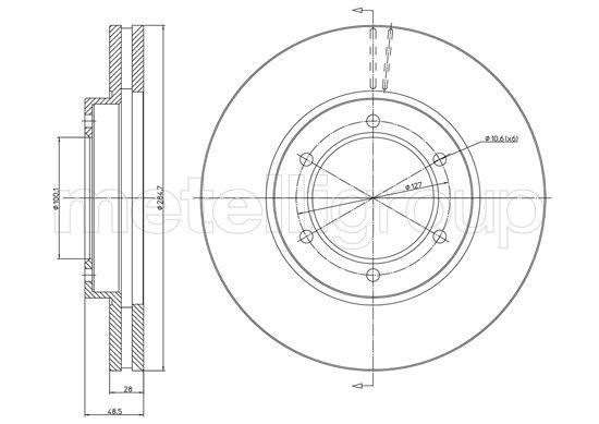 METELLI Brake disc Article number: 23-1574 cheaply
