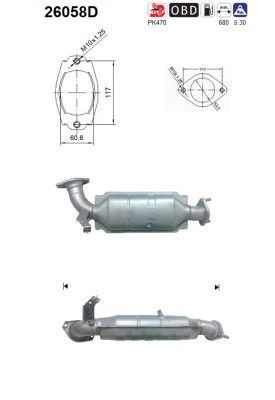 AS Catalytic converter Article number: 26058D cheaply