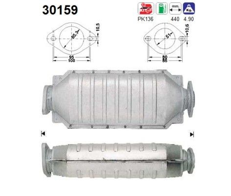 AS Catalytic converter Article number: 30159 cheaply
