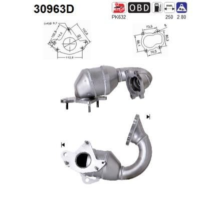 AS Catalytic converter Article number: 30963D cheaply