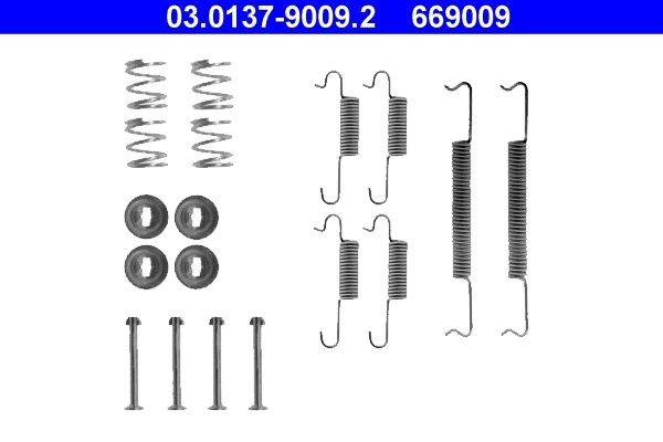 ATE 03.0137-9009.2 Lisakomplekt, Piduriklotsid KAEFER 1303 1.2 34 HP Bensiin 2003
