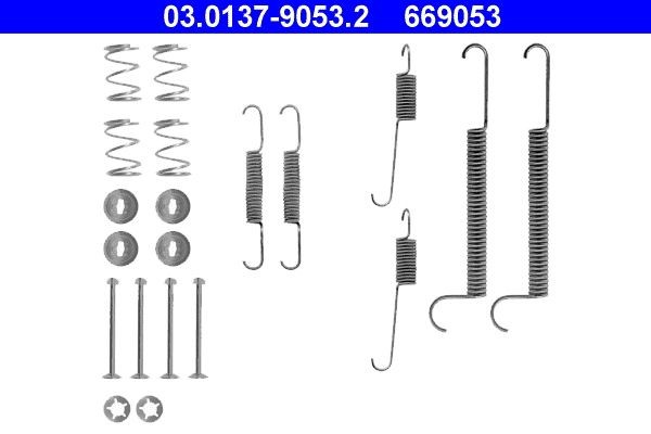 ATE 03.0137-9053.2 Lisakomplekt, Piduriklotsid ASTRA 1.8 i 112 HP Bensiin 1991