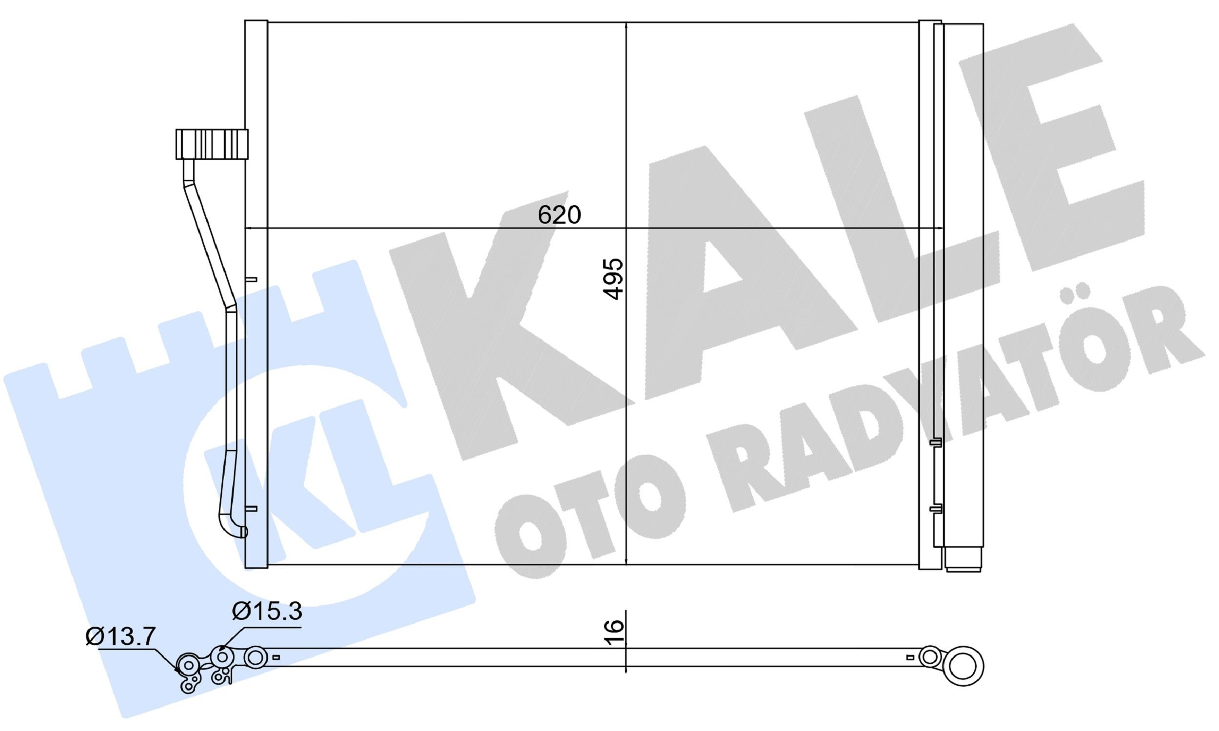 KALE OTO RADYATOR Condensatore climatizzatore Numero articolo: 342490 poco costoso