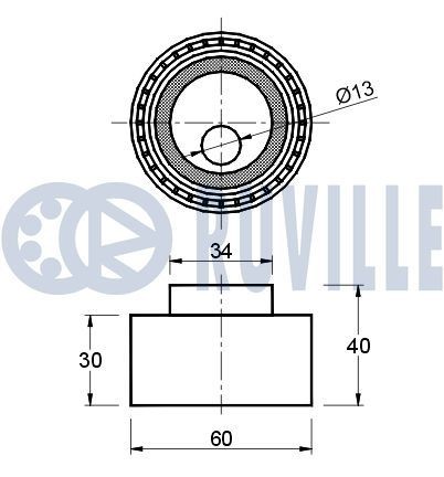 RUVILLE 3453065 Hammasratas, mootori keti suunamine VECTRA 2.8 V6 Turbo 230 HP Bensiin 2008
